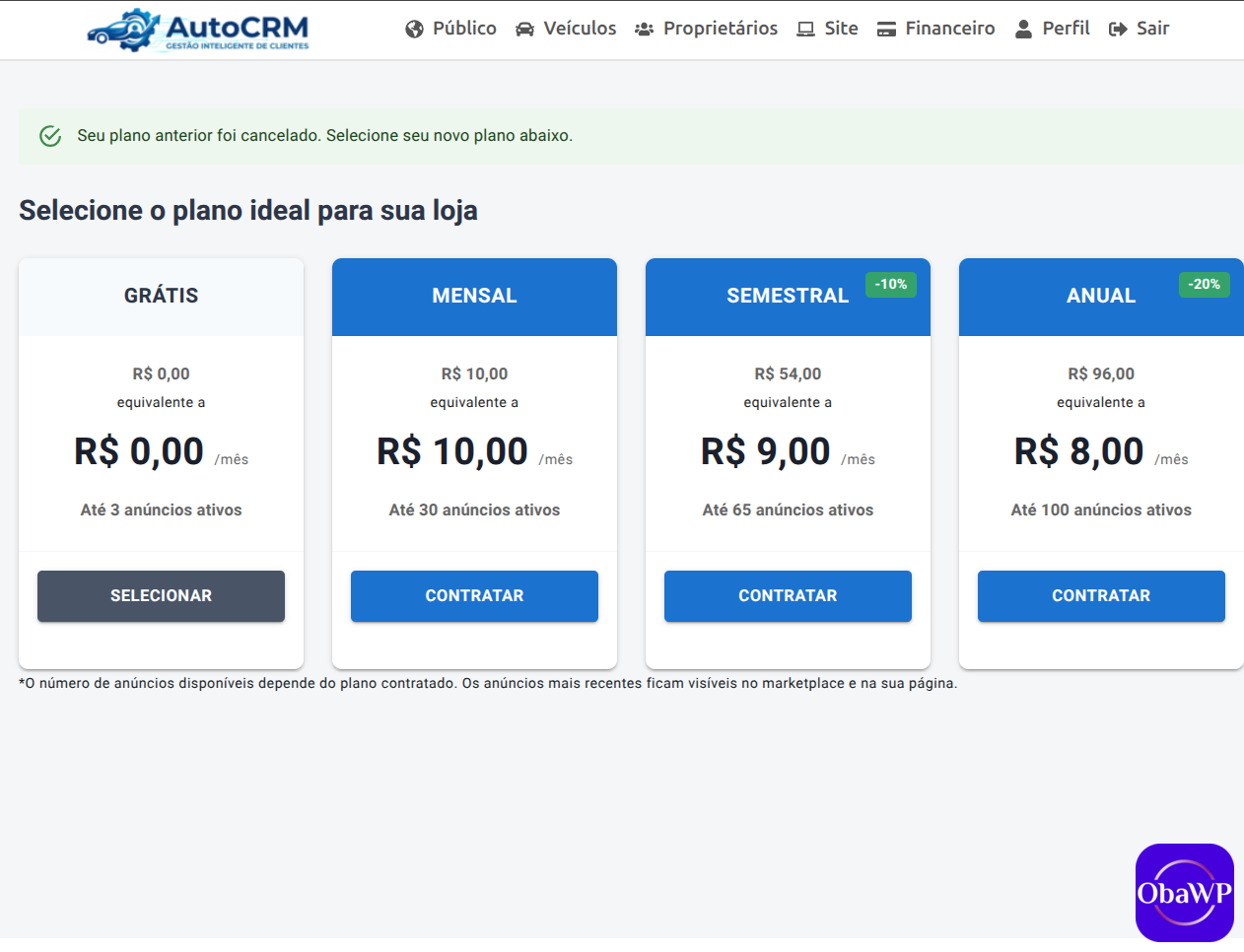 Plataforma de cobrança mensal com uso de I.A. em Laravel e React