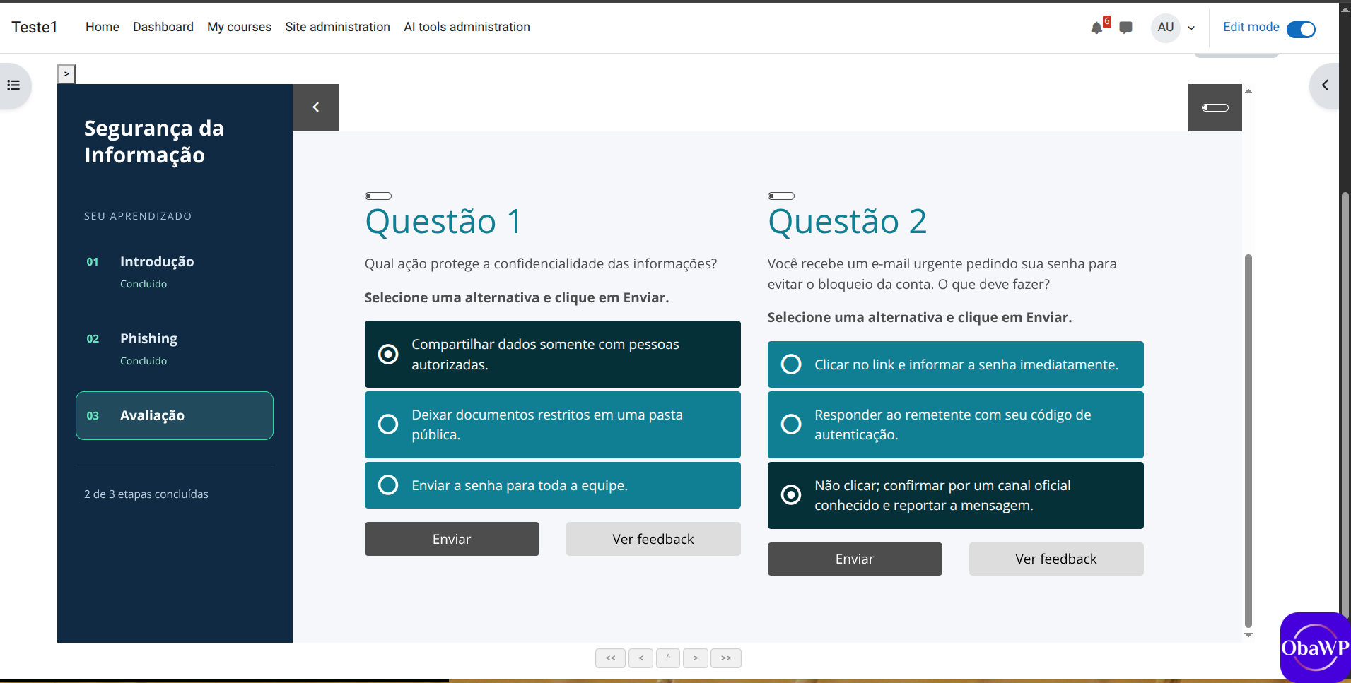 Criação de SCORM e H5P